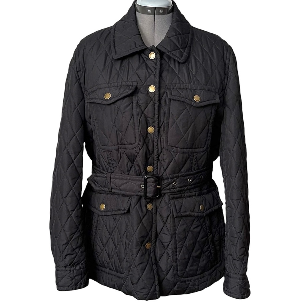 Quilted jacket with snap front belted by Denver Hayes XXL